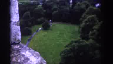 Dublin Ireland (1961): An Elevated View From A Stone Building Of A Road Forest And