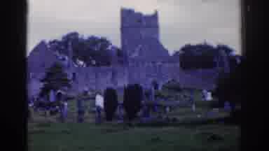 Dublin Ireland (1961): Castle Cemetery Graveyard Church Grainy Medieval Trees