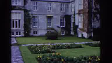 Dublin Ireland (1961): Castle Estate Garden Flowers Vines Mansion England Windy
