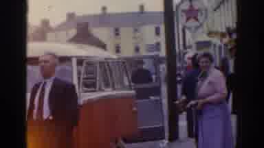 Dublin Ireland (1961): Large Town Street View Looking At Intersection, Some People