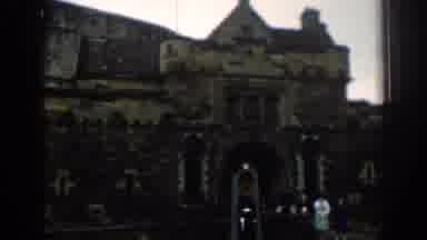 London England (1961): Guard Standing Post At Castle Entrance