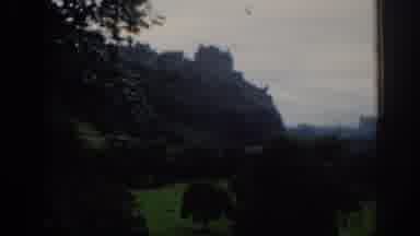 SCOTLAND-1961: Views Of Castle Buildings People Sitting On Grassy Ground Park