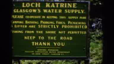 SCOTLAND-1961: Loch Katrine Water Supply Sign and Scenic Views