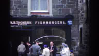 Scotland (1961): Old Town Old Cars Shopping People Being Social In Fishmongers In