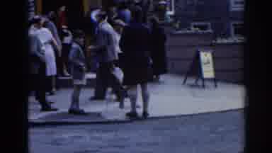Scotland (1961): Shopping Center With Woman And Child
