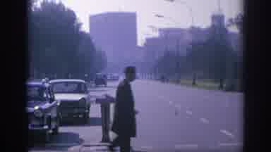 Spain (1966): Busy Street Of People Traveling To Get To Wherever They Need To Go