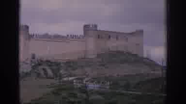 Spain (1966): Scenes Of Castle Nestled On Hillside With Smaller Stone Structure