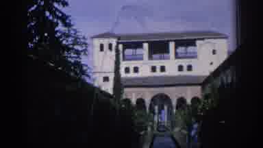 Spain (1966): A Courtyard Garden And Two Story Building
