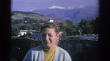 Spain (1966): A Blond Woman Enjoying The Picturesque View Of A Small Town