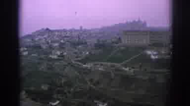 SPAIN-1966: Panoramic View Of A Hillside City