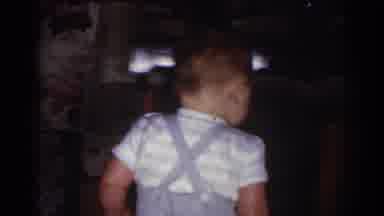 Omaha Nebraska USA (1968): Tired Baby Walking Around In Living Room