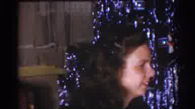 Omaha Nebraska USA (1968): Woman Standing In Front Of Tree, And At A Fireplace