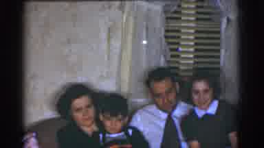 Omaha Nebraska USA (1968): Family Watching Tv Together, Mother Has Son Father Has