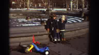 Bedford Virginia USA (1971): Little Boy And Girl Stand By Park Structure With Toy