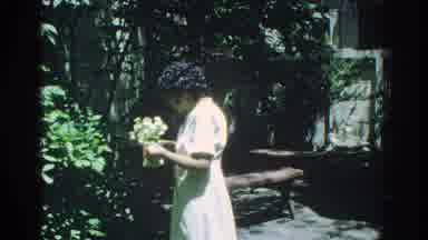 Miami Florida USA (1971): Woman Picking Foliage With Bouquet