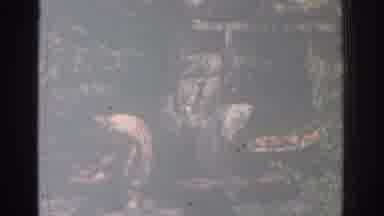 Miami Florida USA (1971): Two Women Cleaning Old Outdoor Decoration Items In
