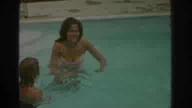 Miami Florida USA (1971): Woman Swimming In A Pool