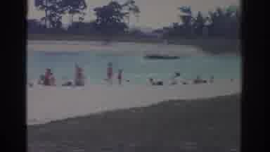 Miami Florida USA (1971): Several People On A River Bank