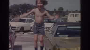 Miami Florida USA (1971): Boy Dancing And Playing
