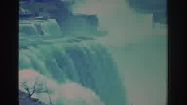 Niagra Falls New York USA (1971): Close Shot Of Giant Flooding Waterfalls Taken