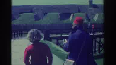 Niagra Falls New York USA (1971): Native Tour Guide Shows Unique Architecture And