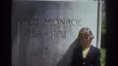 Richmond Virginia USA (1971): Woman In A Graveyard Standing Next To A Large