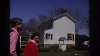 Richmond Virginia USA (1971): People Walking Around And Viewing An Old White House