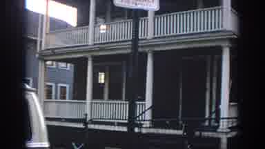 Philadephia Pennsylvania USA (1972): Boy Climbs Porch Stairs Of House Behind No