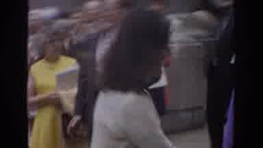 Philadephia Pennsylvania USA (1972): An Old Woman Bumps Into Another Old Woman On