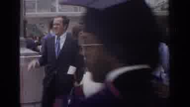 Philadephia Pennsylvania USA (1972): Mother Looking For Son During Graduation