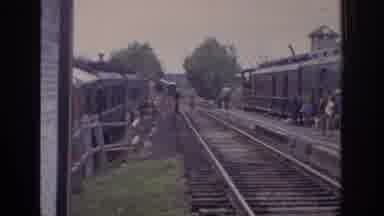 Philadephia Pennsylvania USA (1972): Debarking Train, Greeting Family, And