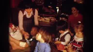 Philadephia Pennsylvania USA (1972): A Large Family In A Sitting Room Watching