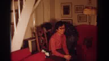 Philadephia Pennsylvania USA (1972): Happy Family On Christmas Night Watching The
