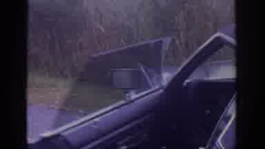 Philadephia Pennsylvania USA (1972): Cheerful Woman Opening Blue Car Door In