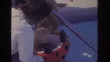 Philadephia Pennsylvania USA (1972): Toddler In A Floatation Device On Water