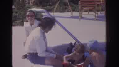 Philadephia Pennsylvania USA (1972): Several Adults And A Small Child In The Pool