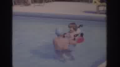 Philadephia Pennsylvania USA (1972): Woman And Child Playing In Pool