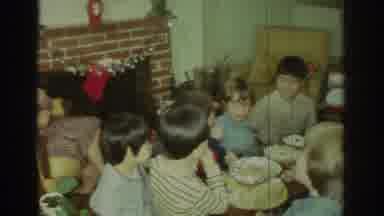 Toronto Canada (1972): 1960s Christmas Family Party Kids Eating Food Adults