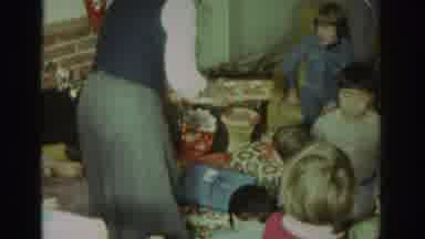 Toronto Canada (1972): Lady Giving Gifts To Children