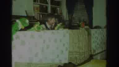 Toronto Canada (1972): Several Kids Are Behind A Wall Holding Puppets On Their