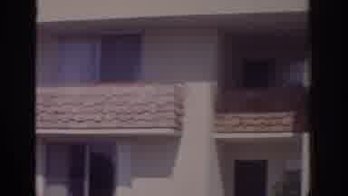 Naples Florida USA-1973: Shingled Balconies On Modernist Apartment Building