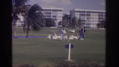 Naples Florida USA (1973): Garden, Men Playing