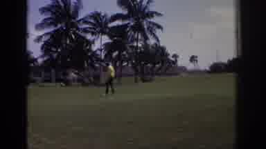 Naples Florida USA (1973): Holiday Goers Enjoying The Golf Resort On A Windy