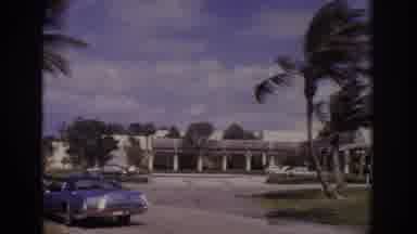 Naples Florida USA (1973): View Of White Building And Palm Trees In Trade Winds