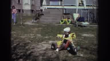 Philadephia Pennsylvania USA (1973): A Boy Wearing A Sailor Cap And Yellow Jacket