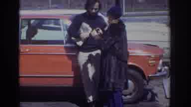 Philadelphia Pennsylvania USA (1973): The Girl And Boy Are Talking In The Outside