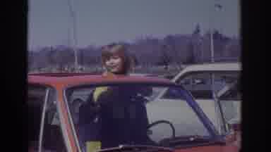 Philadelphia Pennsylvania USA (1973): Child Standing On Adults Lap In Front Seat