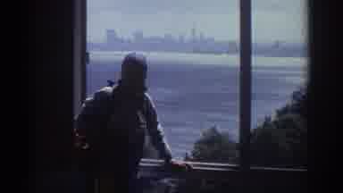 Cleveland Ohio USA (1974): Cleaning Lady Looking At The Ships