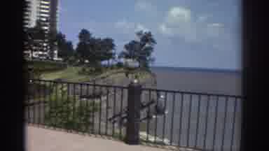 Cleveland Ohio USA (1974): Boy Dancing In Front Of Scenic Ocean View