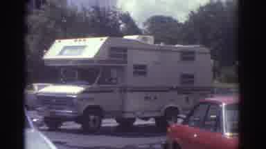 Cleveland Ohio USA (1974): Van Is Standing On The Road Near Cr And A Mother With